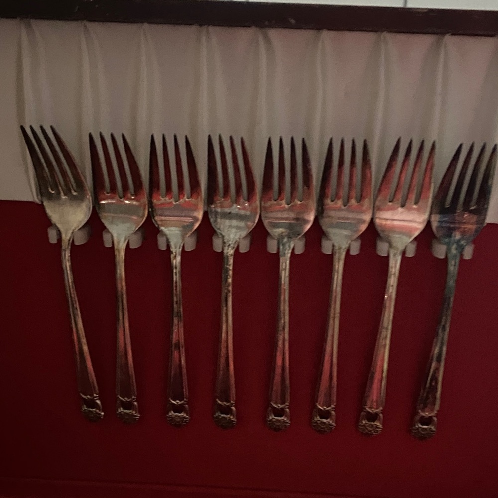 Elegant Silver Fork Set